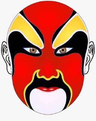 创意彩绘脸谱免抠