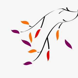 淡雅树枝装饰背景