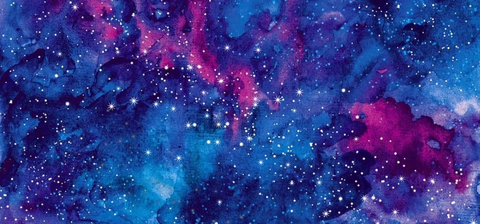 炫彩油墨水彩星空绘画高清