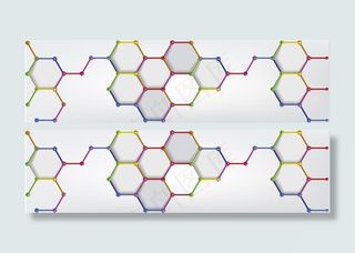 蜂窝格纹banner背景