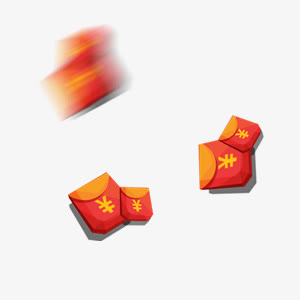 红色漂浮红包免抠