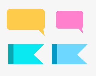 扁平彩色标记PNG图片免抠