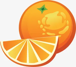 小清新黄色橙子免抠