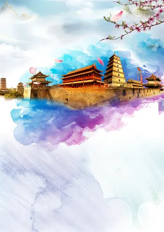 春天清爽海报背景高清