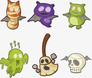 万圣节幽灵矢量图免抠