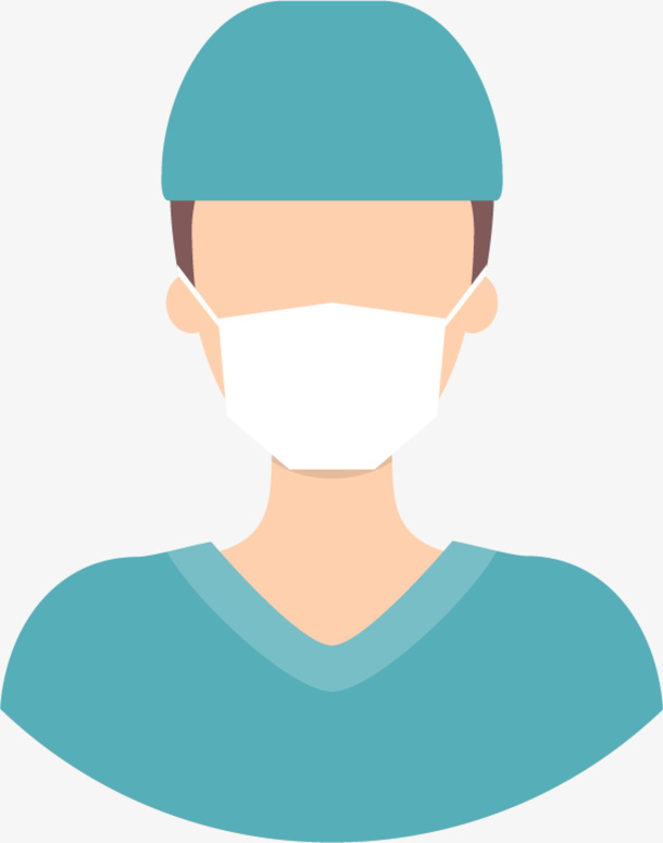 戴口罩的医生插画免抠