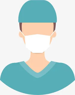 戴口罩的医生插画免抠