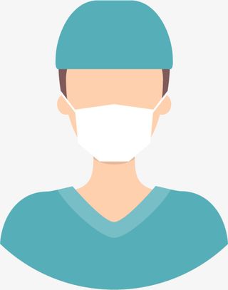 戴口罩的医生插画免抠
