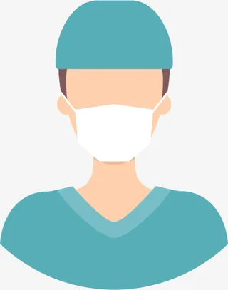 戴口罩的医生插画免抠