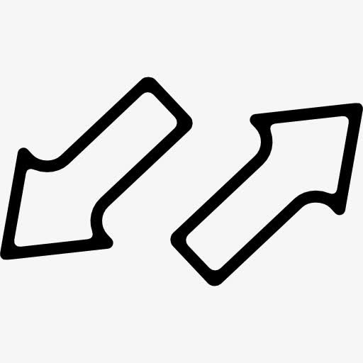 箭头指向相反的方向图标免抠