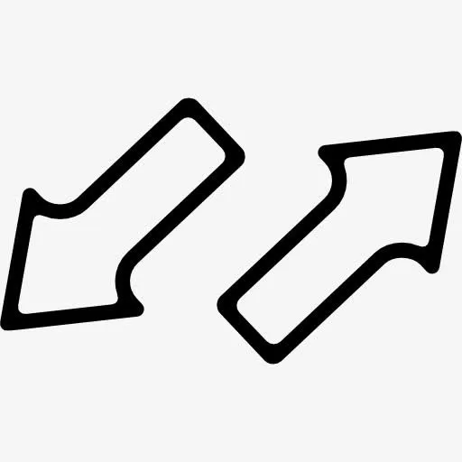 箭头指向相反的方向图标免抠