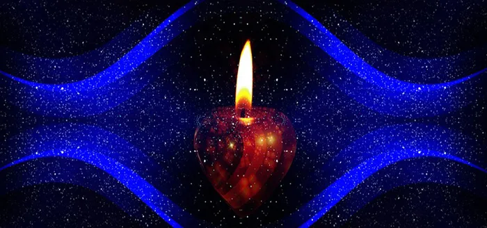 苹果烛光蓝色背景图高清