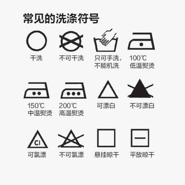 常见的洗标免抠