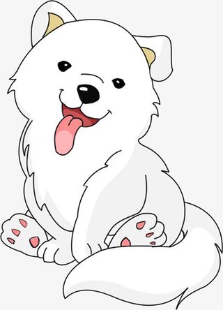 卡通手绘可爱的小狗免抠