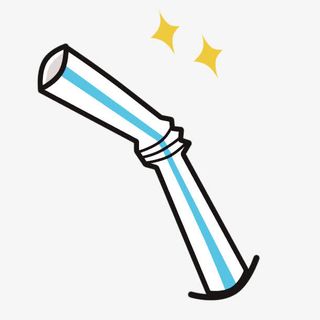 吸管卡通手绘免抠