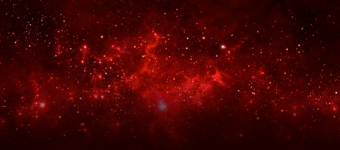 红色梦幻星空炫光大气banner高清