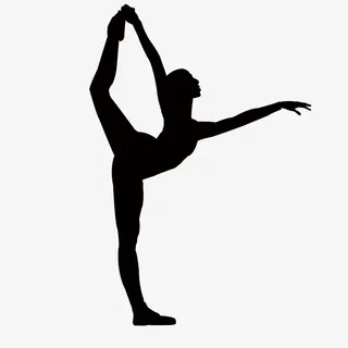 舞蹈跳舞女孩插画剪影免抠