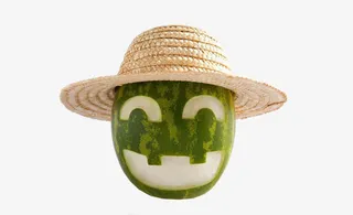 草帽西瓜免抠