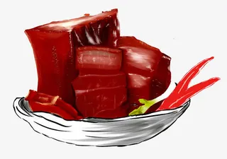 手绘老腊肉免抠