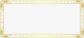 欧式黄色渐变圆角边框免抠