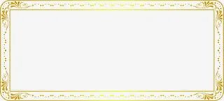 欧式黄色渐变圆角边框免抠