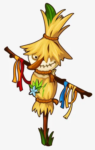 卡通稻草人免抠