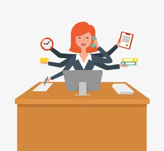 忙碌的办公室人员免抠