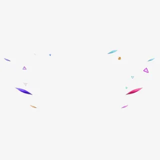 彩色几何漂浮免抠