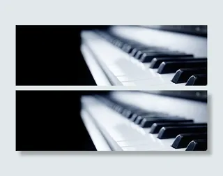 钢琴banner创意设计