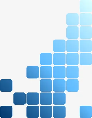 蓝色清新格子免抠