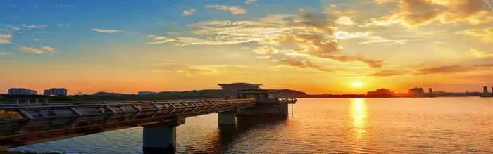 夕阳海报背景高清