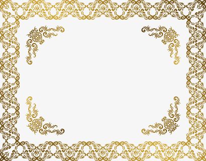 金色花纹底纹免抠