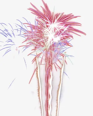 真实炸开的烟花免抠