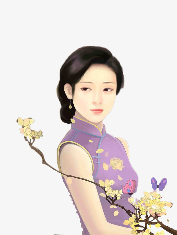 梨花民国美女免抠