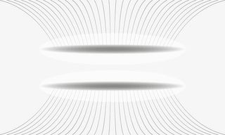 黑色简约曲线线条免抠