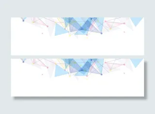 蓝色几何形banner背景