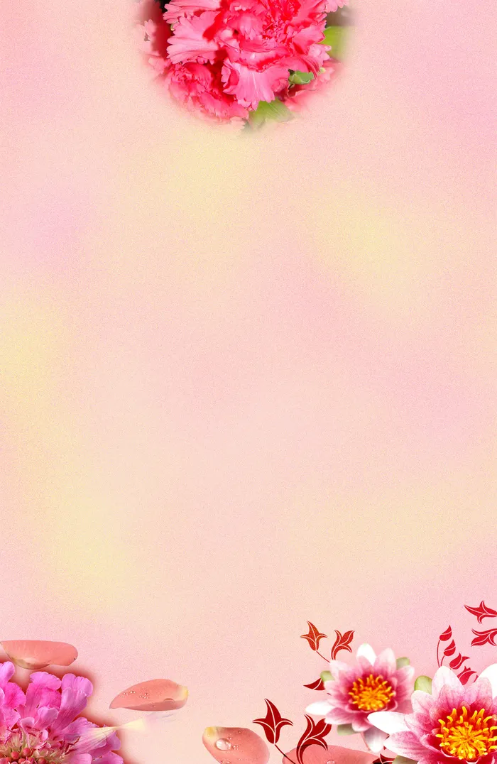 粉色梦幻花瓣妇女节背景高清