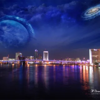 星空下的都市高清