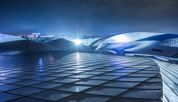 黑色天空建筑物作品免抠