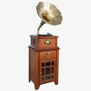 欧式立式花纹留音机免抠