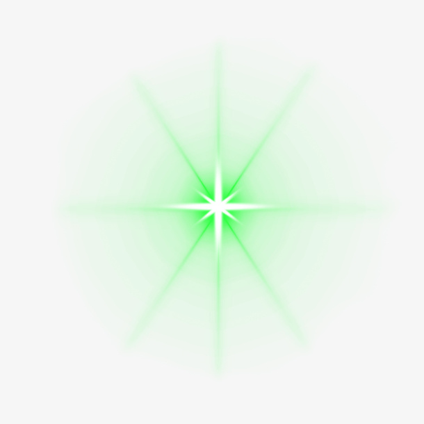 绿色光效PSD透明底免抠
