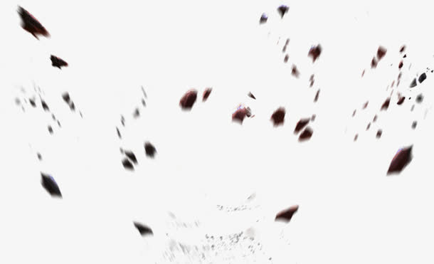 飞裂的碎石头免抠