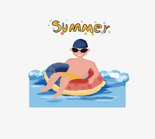 游泳 png 透明 素材 泳圈免抠