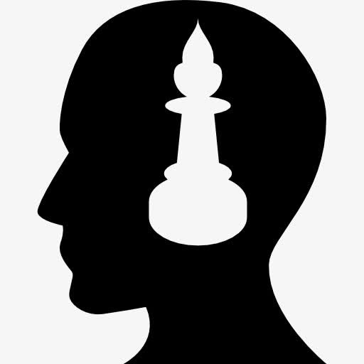 男性侧面剪影与蜡烛图标免抠