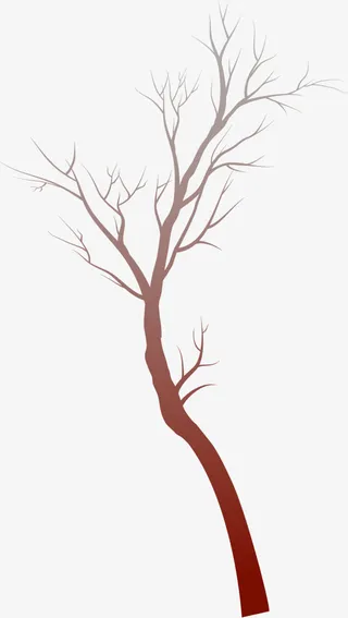 小清新棕色树枝免抠