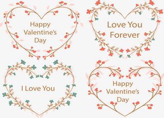 小清新爱情花环免抠