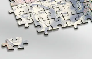 拼图与金钱 企业海报背景素材高清