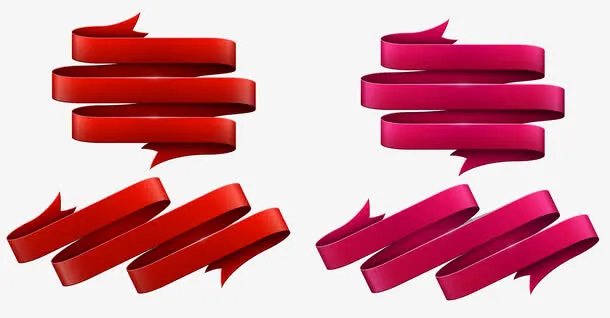 矢量节日丝带元素免抠