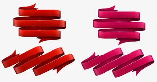 矢量节日丝带元素免抠