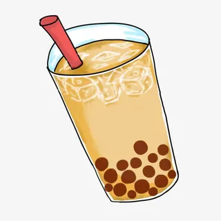 一杯奶茶插画免抠